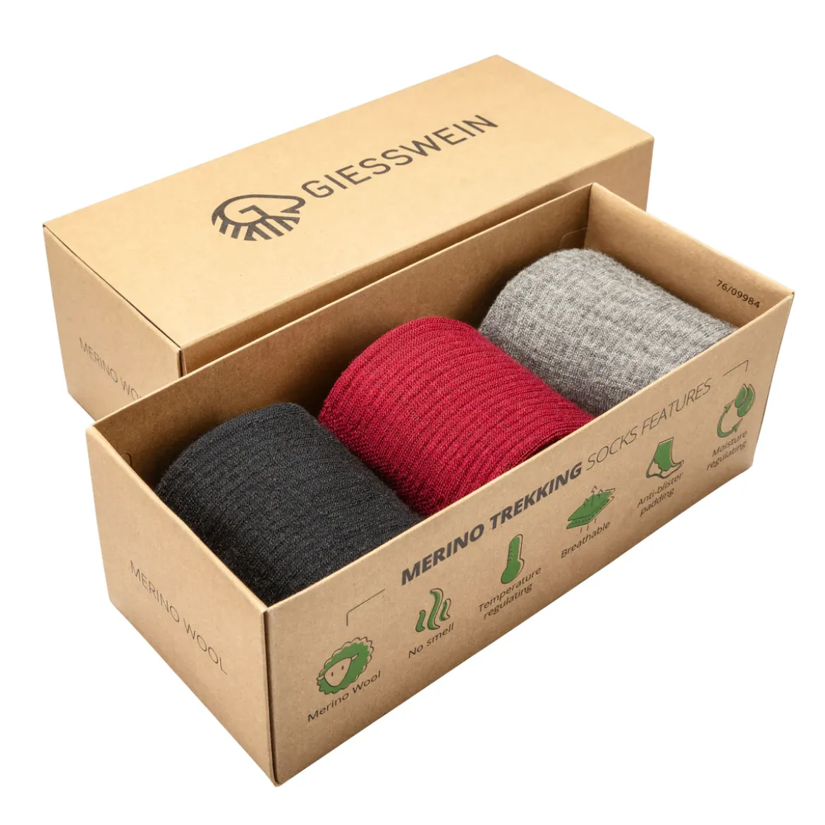 Trekkingsocken Merino Wolle (3er-Pack)